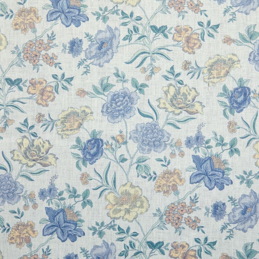 Sky Blue Garden Toile Fabric Swatch